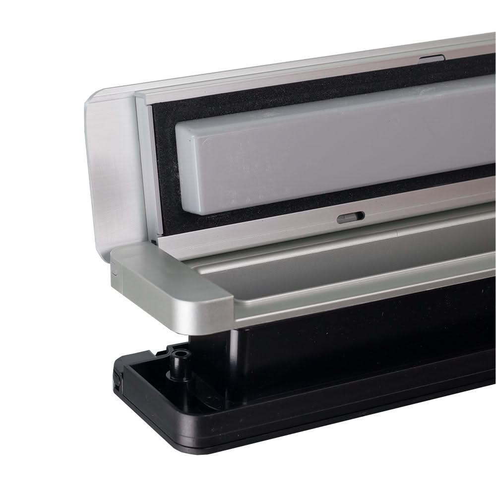 Homebox brievenbus geanodiseerd aluminium / zwart RAL 9005 – geopende klep