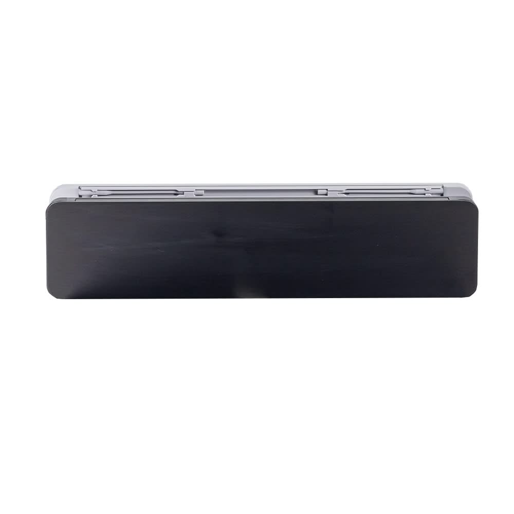 Homebox brievenbus zwart RAL 9005 / grijs RAL 7047 – gemonteerd in deur