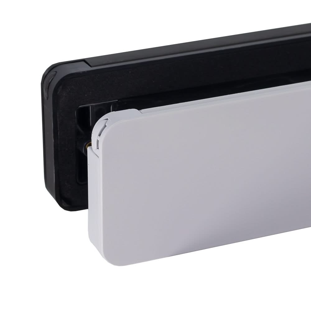 Homebox brievenbus zwart RAL 9005 / grijs RAL 7047 – koker en schacht