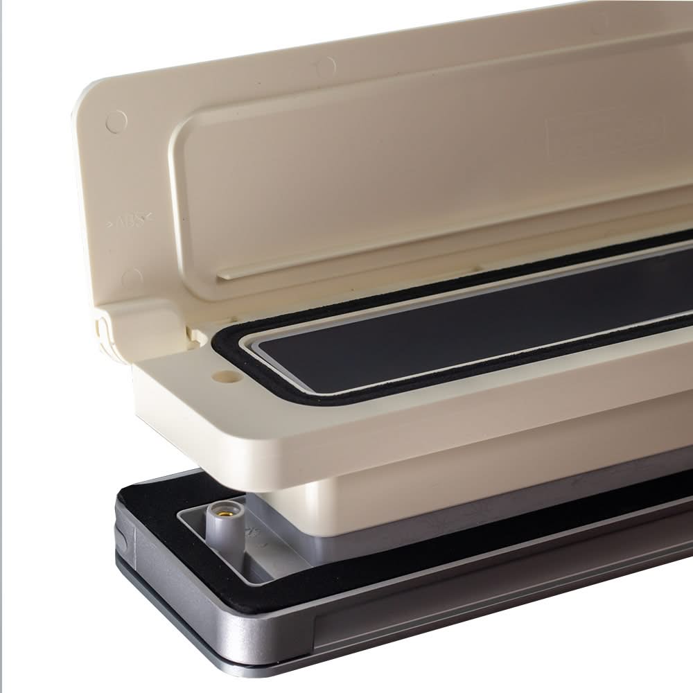 Homebox brievenbus aluinox / crèmewit RAL 9001 – productfoto