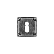 HDD Pro sleutelplaatje Square Retro 44 mm Old Silver vooraanzicht