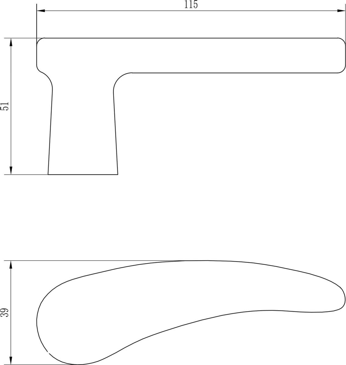 Impresso deurkruk Philly mat zwart – productafbeelding 4