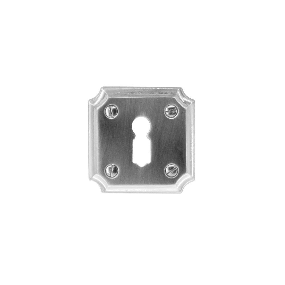 HDD Pro sleutelplaatje Square Retro 50 mm inox look vooraanzicht