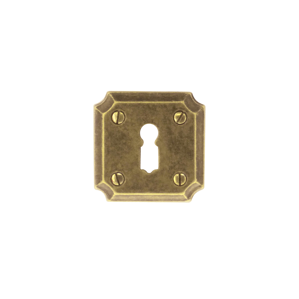 HDD Pro sleutelplaatje Square Retro 50 mm Old Yellow vooraanzicht