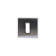 HDD Pro Sleutelplaatje Square 48 mm Inox Look inox-look sleutelrozet vooraanzicht