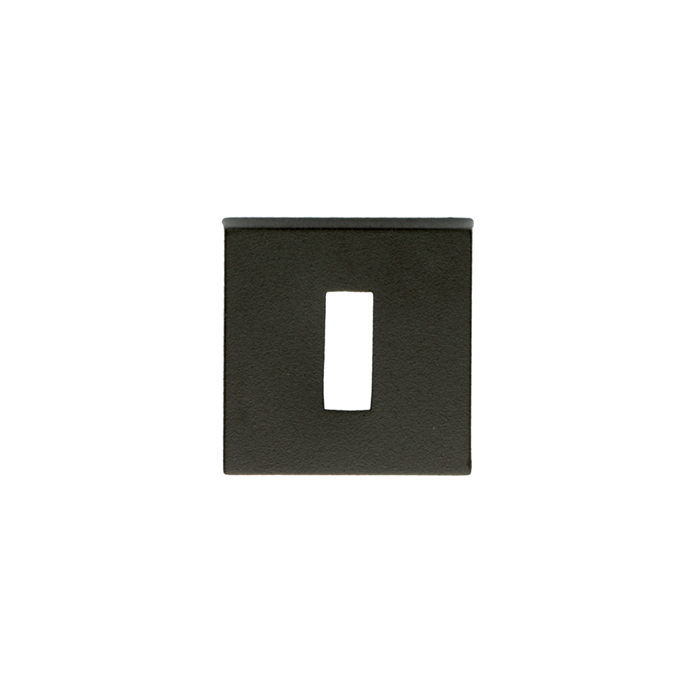 HDD Pro Sleutelplaatje Square 48 mm Zwart Structuur UV zwart structuur sleutelrozet vooraanzicht