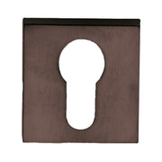 HDD Pro cilinderplaatje Square 48 mm mat brons – vooraanzicht