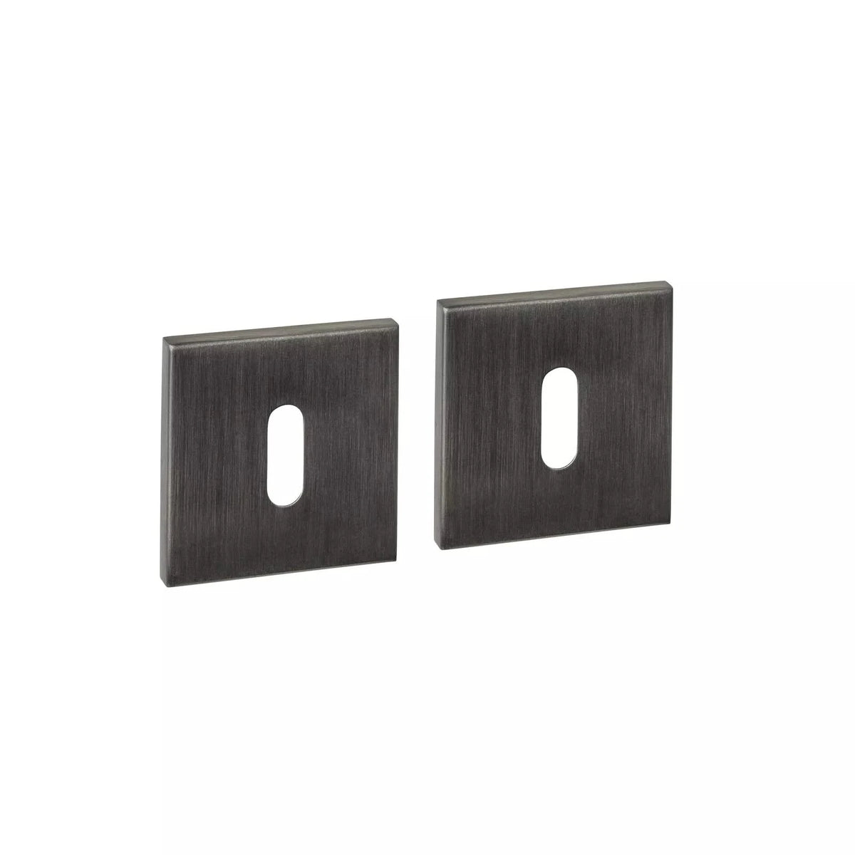 Intersteel Q sleutelrozet verdekt 53x53x6mm PVD antraciet vooraanzicht