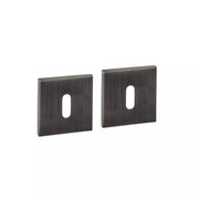 Intersteel Q sleutelrozet verdekt 53x53x6mm PVD antraciet vooraanzicht