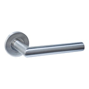 Intersteel deurkruk Q 01 op rozet PVD RVS vooraanzicht