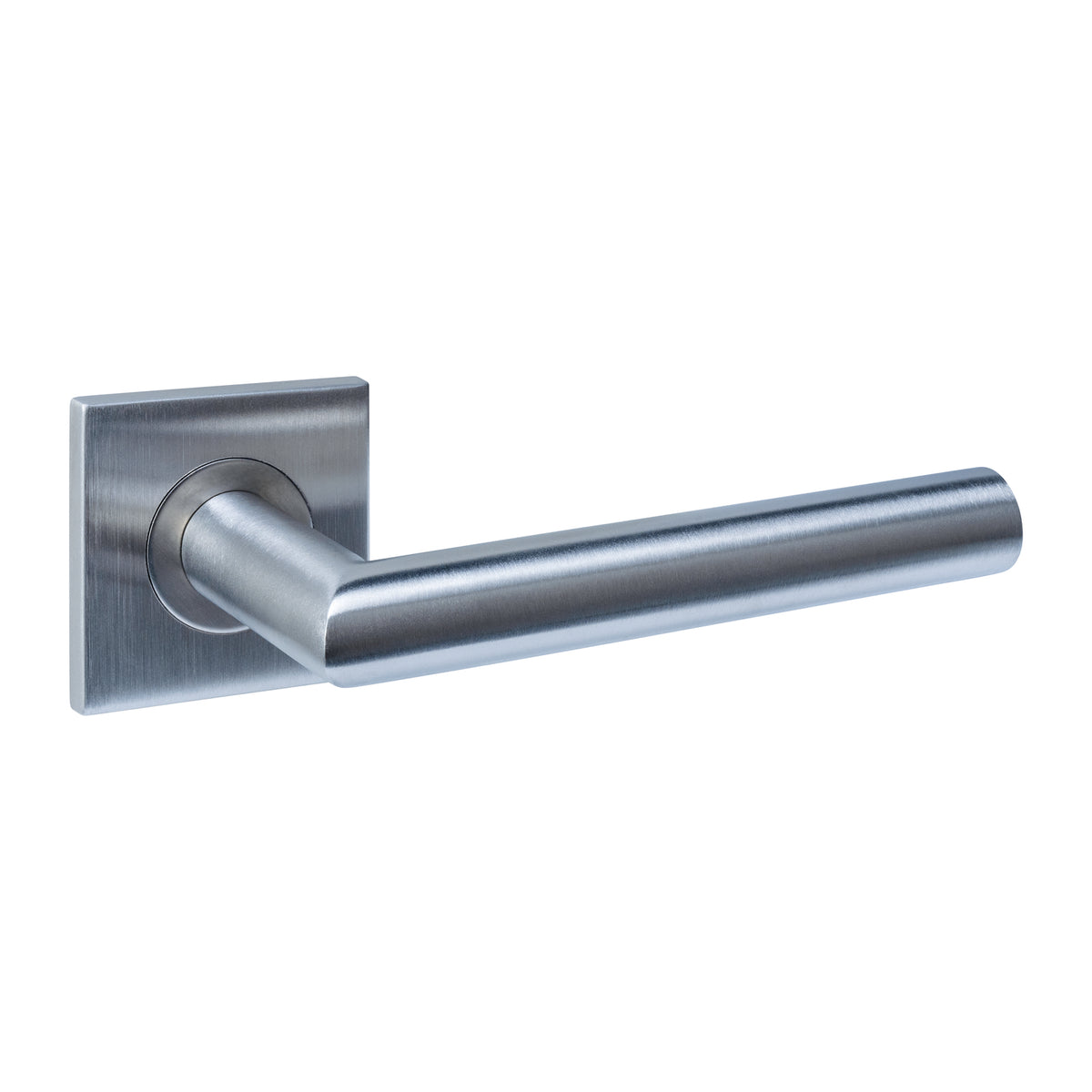 Intersteel deurkruk Q 04 op rozet PVD RVS &ndash; vooraanzicht