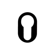 HDD Pro cilinderplaatje Rond Minimal mat zwart – vooraanzicht