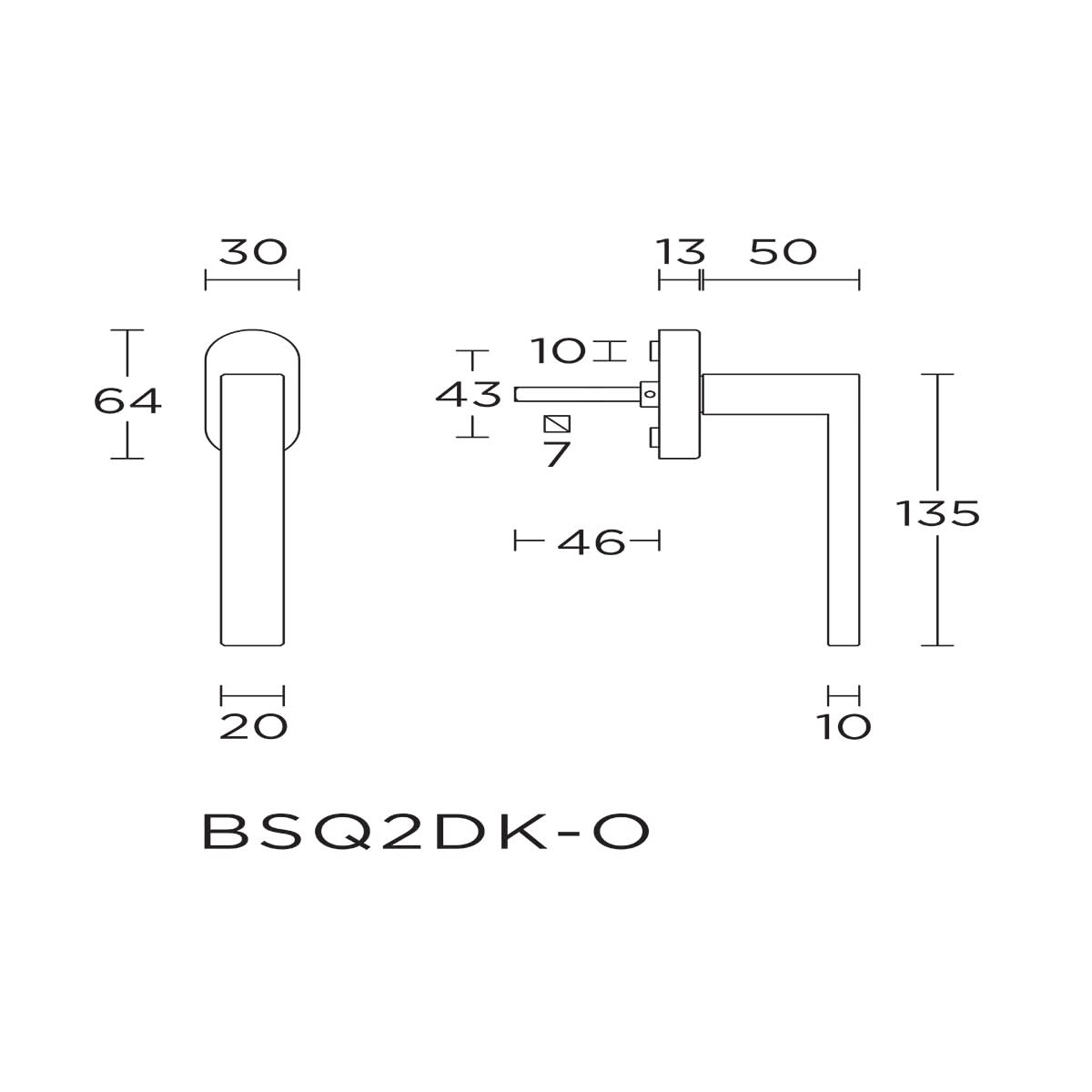 Formani BSQ2-DK-O draaikiepgarnituur PVD licht brons (detail)