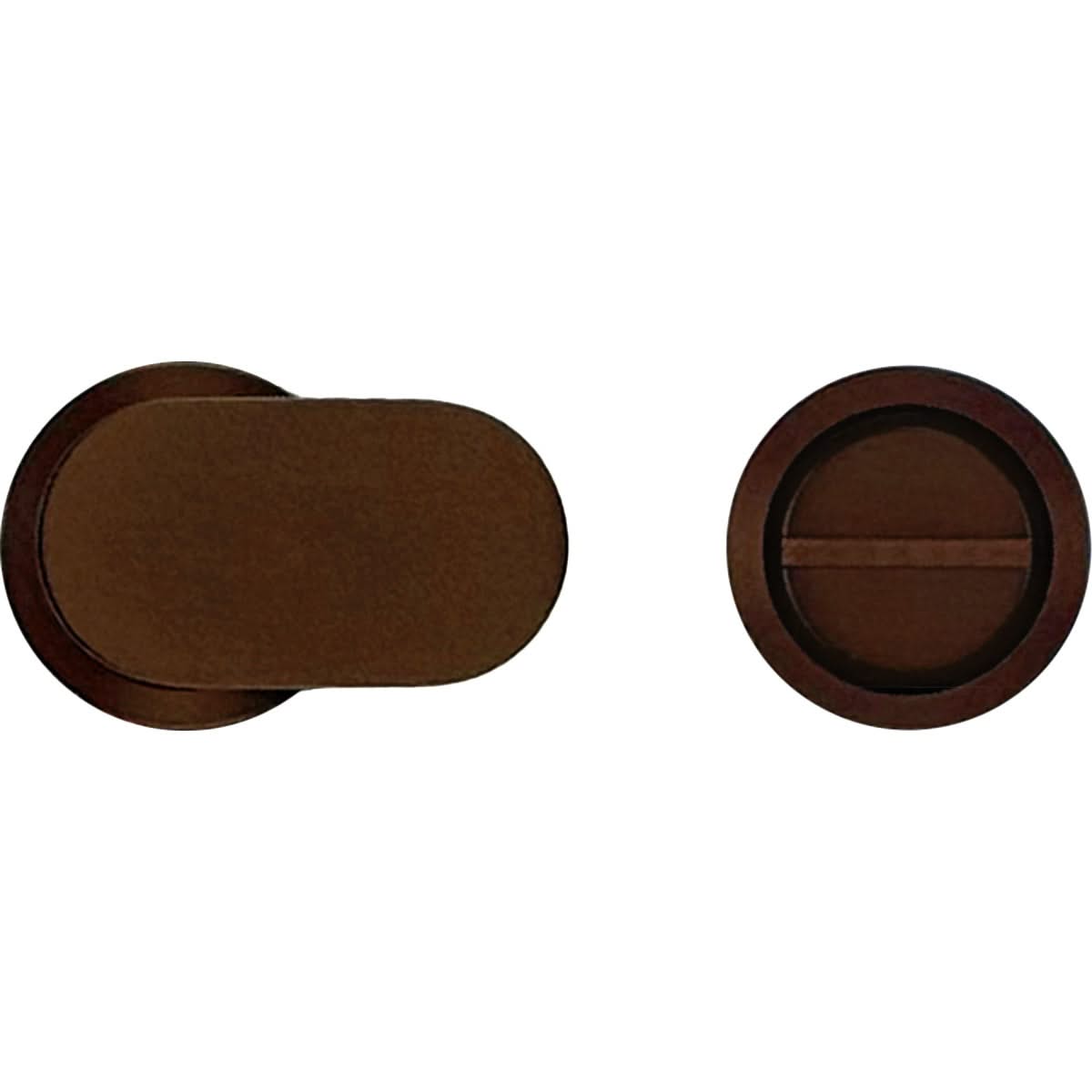 HDD Pro WC-garnituur Built Minimal mat brons – vooraanzicht