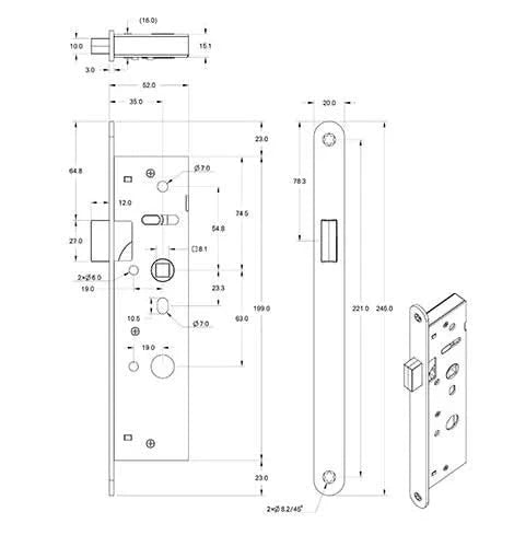 Mauer 4445 magneet smaldeurslot detail