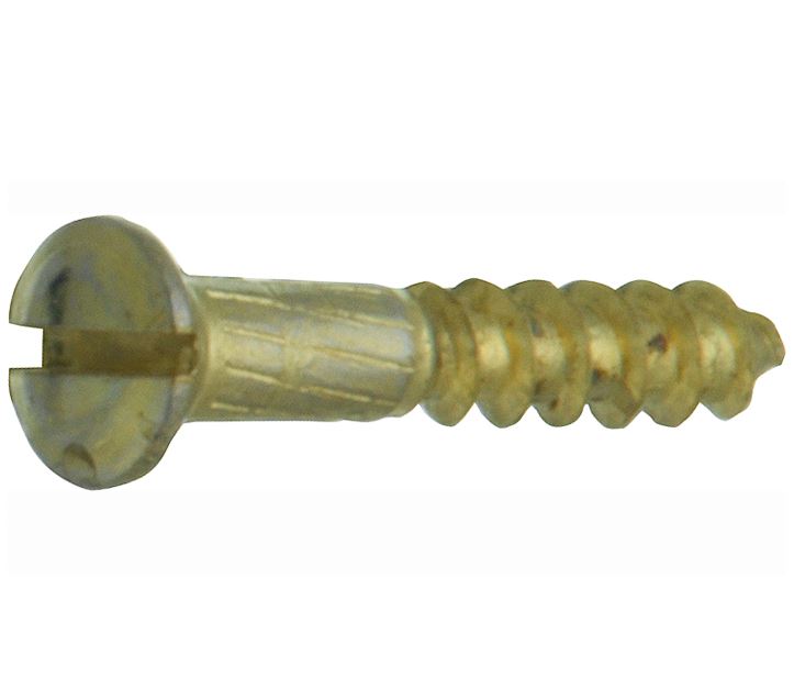 Artitec houtschroef 3,5 x 20 mm in messing (ongelakt), set van 4, vooraanzicht
