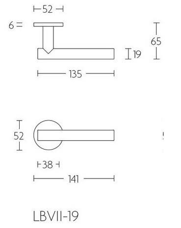 Formani deurkruk BASIC LB7-19 op ronde rozet in RVS mat – detailfoto