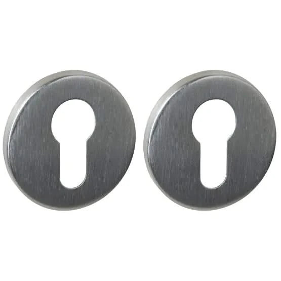 Intersteel Q cilinderrozet verdekt RVS PVD ø52 mm vooraanzicht