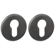 Intersteel Q cilinderrozet verdekt antraciet PVD ø52 mm vooraanzicht