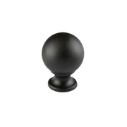 HDD Pro Meubelknop Bol 725 18mm Zwart – vooraanzicht