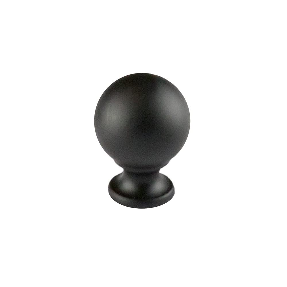 HDD Pro Meubelknop Bol 725 18mm Zwart – vooraanzicht
