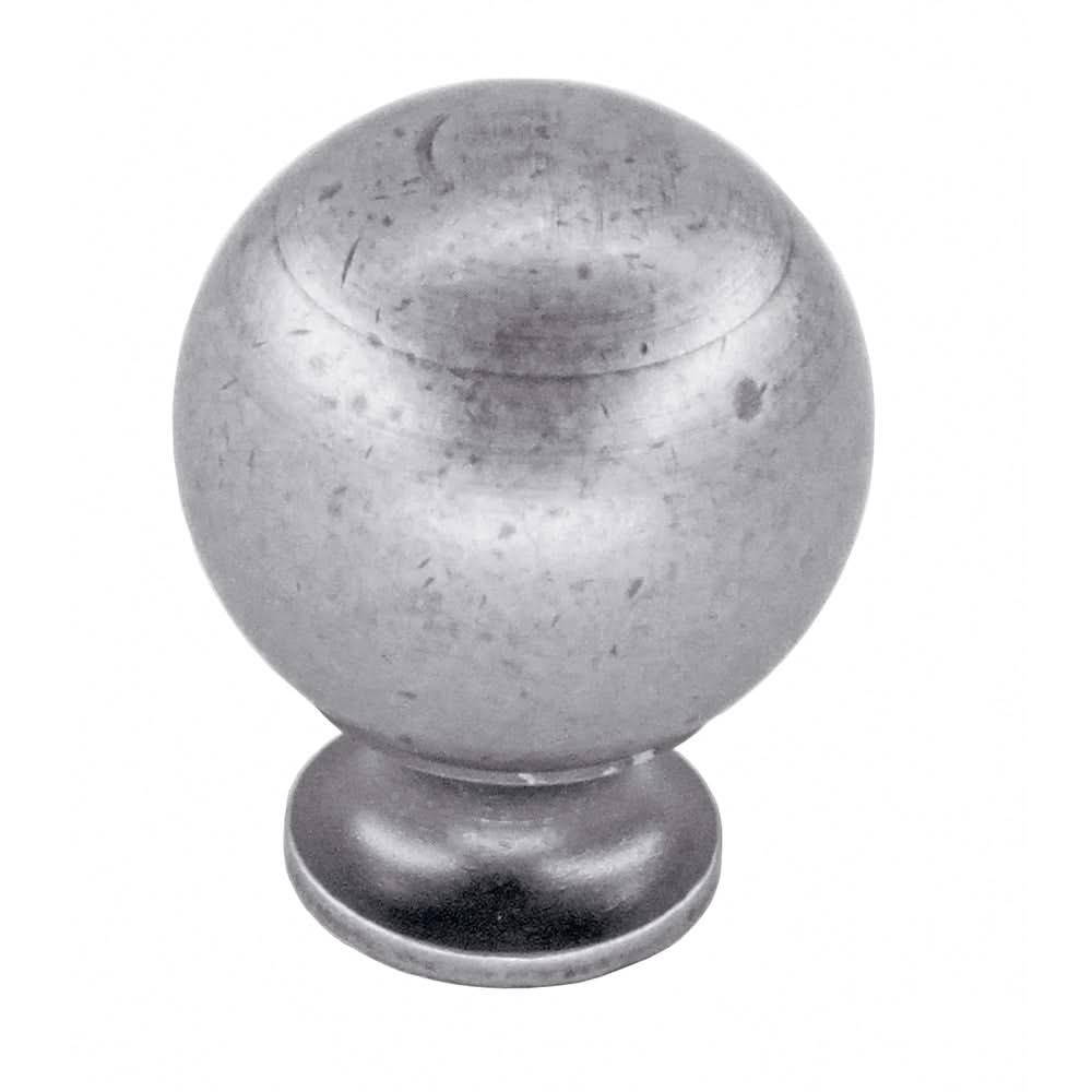 HDD Pro meubelknop Bol 725 Ø30 mm old silver - vooraanzicht