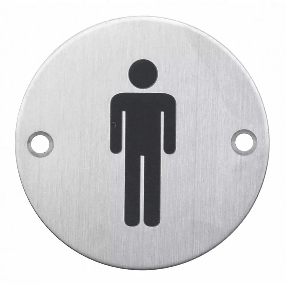 HDD Pro pictogram heren rond inox