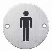 HDD Pro pictogram heren rond inox