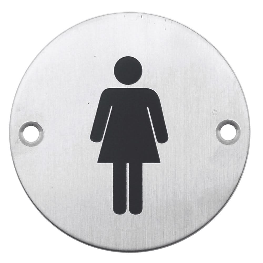 HDD Pro pictogram dames rond inox