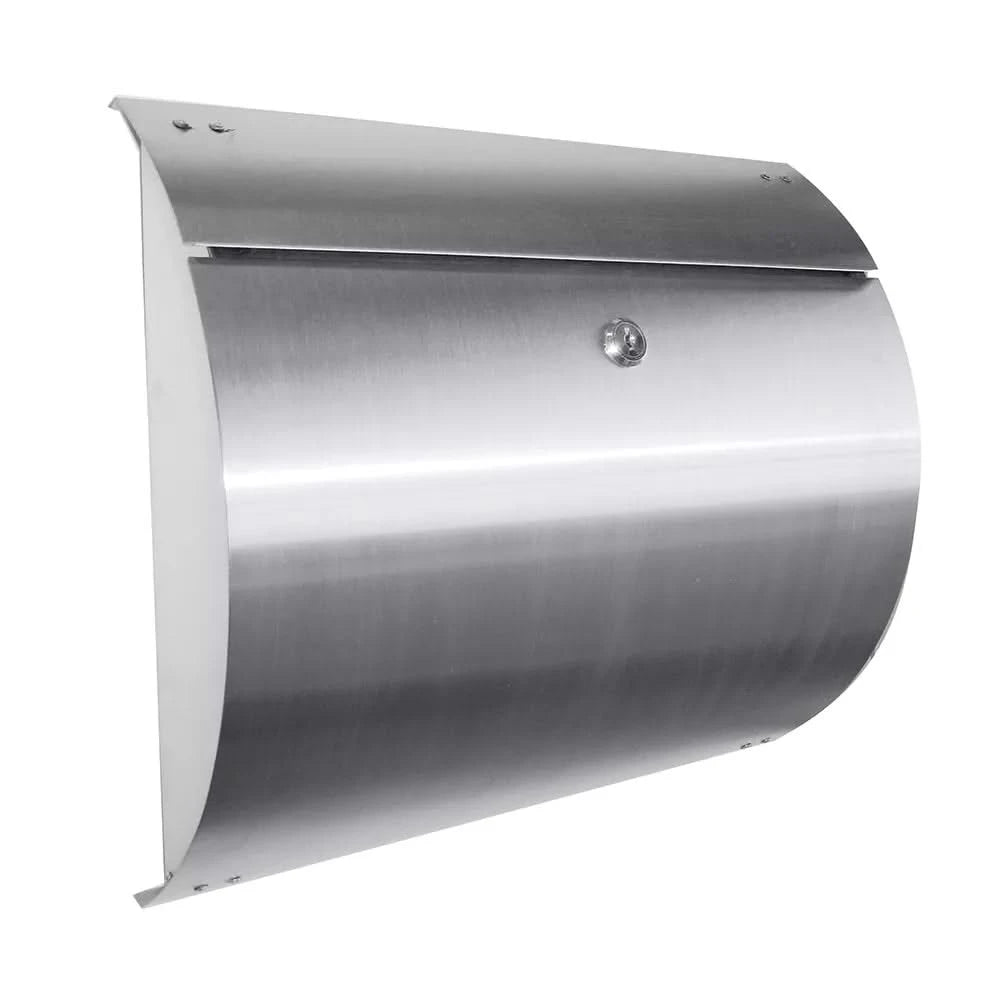 HDD Pro wandbrievenbus Inox Plus model rond – vooraanzicht