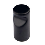 HDD Pro meubelknop D-model 12 mm zwart, vooraanzicht