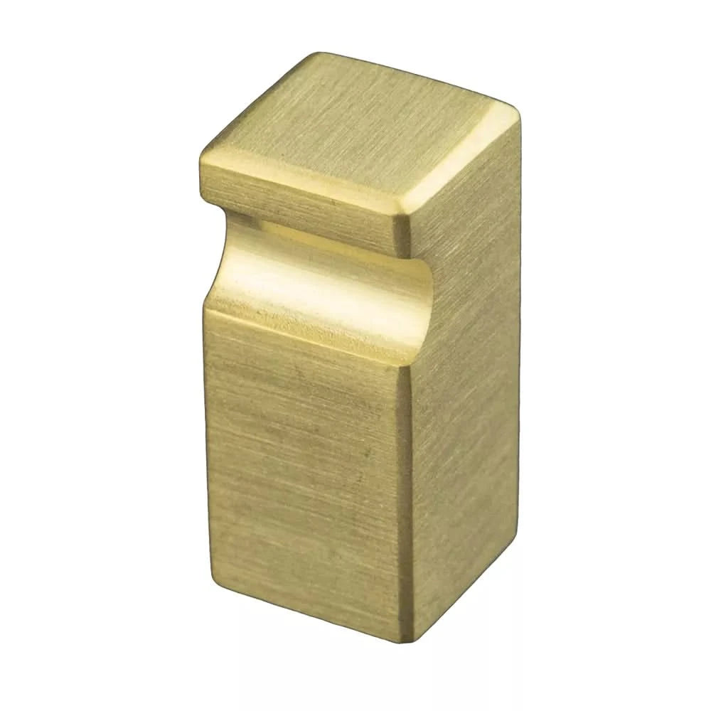 HDD Pro meubelknop Cubica Top 12 mm messing gepolijst, vooraanzicht