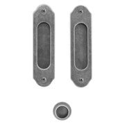 HDD Pro schuifdeurkom Retro Ovaal old silver – vooraanzicht