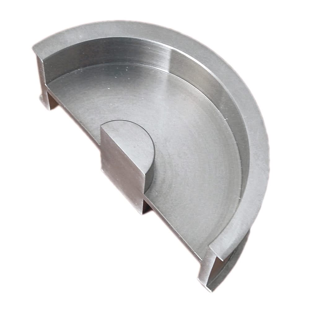 HDD Pro schuifdeurkom halve maan inox plus vooraanzicht