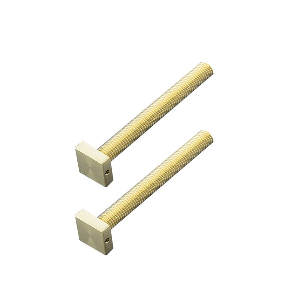 HDD Pro bevestigingsset M10 trekker buitendeur messing gepolijst, vooraanzicht