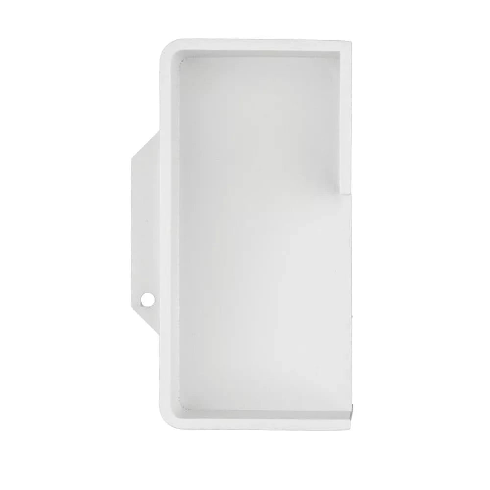 HDD Pro schuifdeurkom carré afgerond wit structuur vooraanzicht