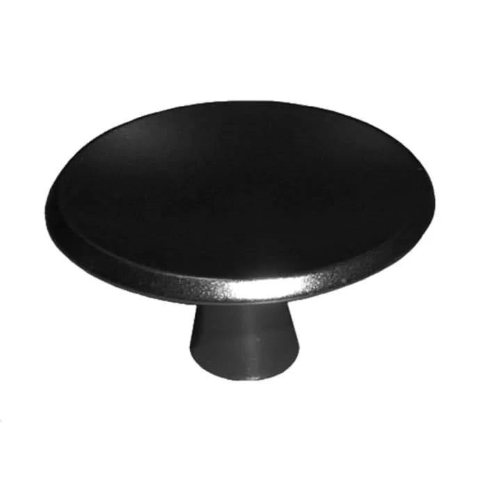 Hermeta knop rond zwart 35 mm vooraanzicht