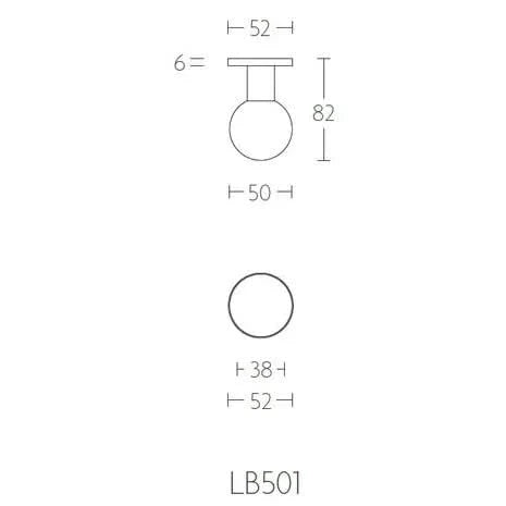 Formani BASIC LB501D voordeurknop – productafbeelding op rozet