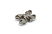 Dulimex DX SOSS onzichtbaar scharnier 103 NP vernikkeld 13x38 mm, vooraanzicht