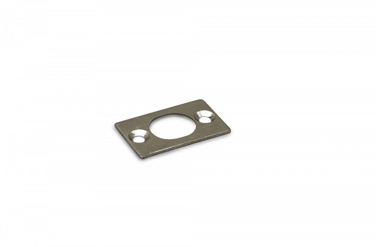 Dulimex sluitplaat voor bascule- en pijpkantschuif 20 mm 50x20 mm zilvergelakt