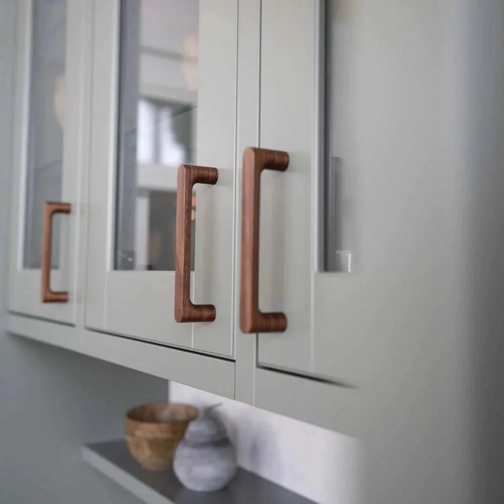 Staalimex houten handgreep Silkeborg 272mm walnoot detailfoto