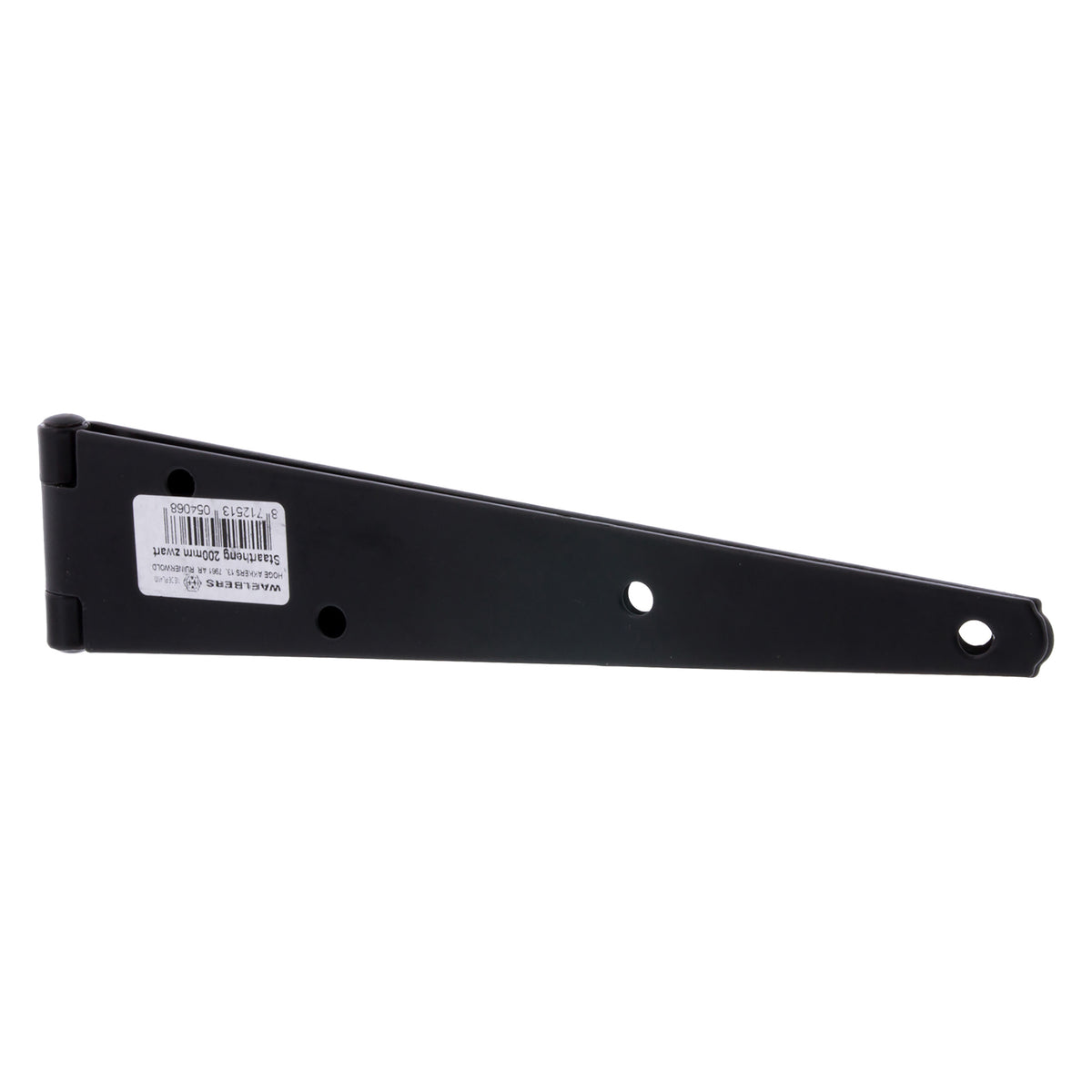 Starx staartheng Zwart 200 mm vooraanzicht