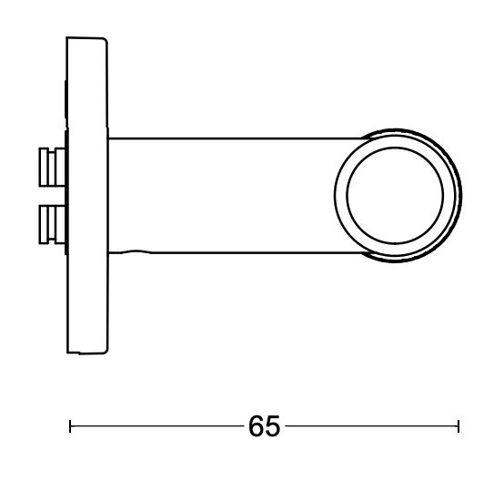 FORMANI BASICS deurkruk LB5-22 brons – detail
