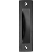 Hermeta schuifdeurkom rechthoek zwart 120x40 mm vooraanzicht