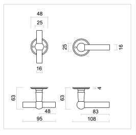 HDD Pro deurkruk PETANA Zwart structuur UV detailweergave