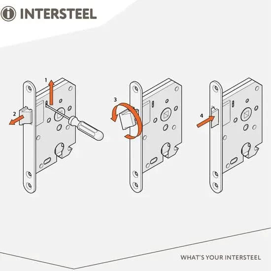 Intersteel woningbouw cilinderslot 55 mm zwart – productafbeelding