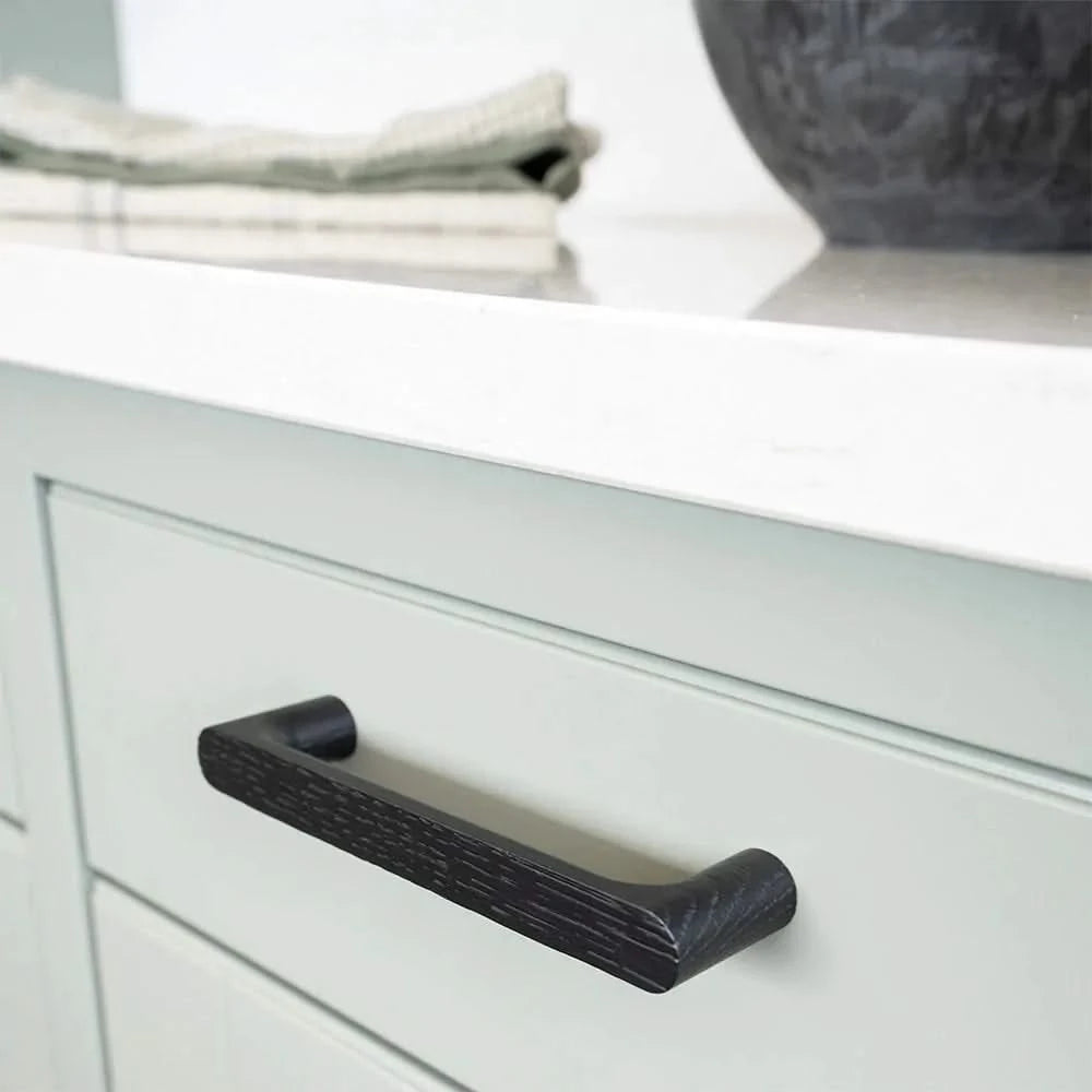 Staalimex houten handgreep Silkeborg 272mm mat zwart detailfoto