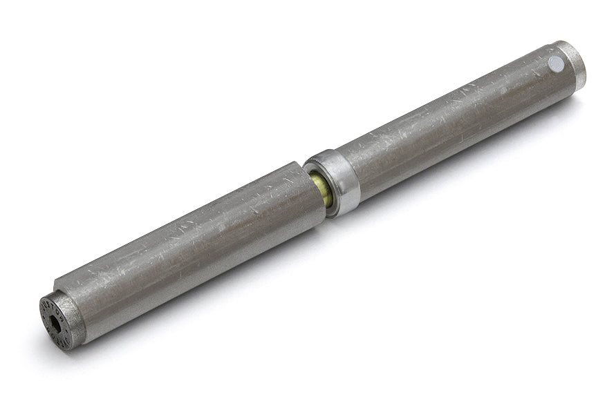 Dulimex DX zelfsluitende aanlaspaumelle met kogellagerring 235 x 22 mm tot 120 kg in RVS AISI 304, vooraanzicht