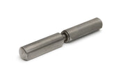 Dulimex DX aanlaspaumelle 140 x 16 mm RVS AISI 304 met RVS pen en RVS ring, vooraanzicht
