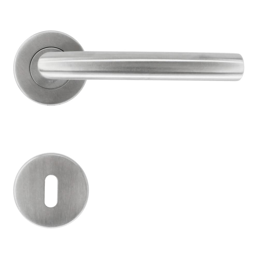 HDD Pro deurkruk C Shape 19 mm inox plus gemonteerd op deur